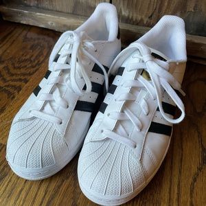 Adidas Superstar White Black Tennis Shoes Size 6.5